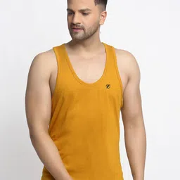 Friskers Scoop Neck Pure Cotton Loose-Fit Gym Innerwear Vest image 1