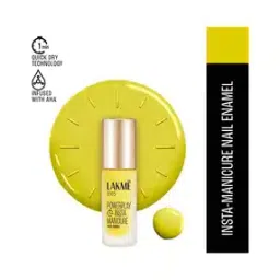 lakme 9to5 Powerplay Insta-Manicure Nail Enamel - Lemon Burst-picture-14