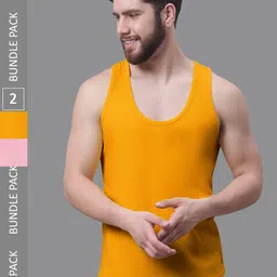 Friskers Pack Of 2 Pure Cotton Skin Friendly Gym Innerwear Vests-picture-40
