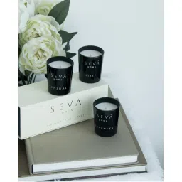 SEVA HOME The Vibes Small Candle Set Of 3 Luxury Gifting 12 Hours Burn Each-image-51