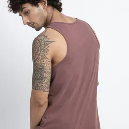 PRONK Graphic Printed Cotton Innerwear Vest TM-VST-001-MAU-S-473 image 3