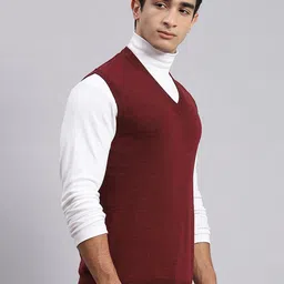 Monte Carlo V-Neck Sleeveless Pure Wool Sweater Vest image 2