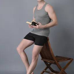 Dollar Bigboss Men Solid Pack of 4 Cotton Vests MBVE-06-DRBY-GM-PO4 image 5