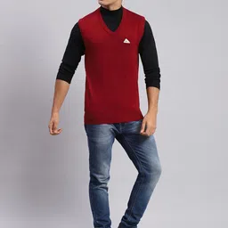 Monte Carlo V-Neck Sleeveless Woollen Sweater Vest image 5