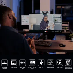 Peoplelink Astro A10 Conference webcam- 4K, Integrated Mic & Speaker, AI Auto-Framing 2 HDWebcam with Built-In Microphone with Night Vision USB Connectivity image 5