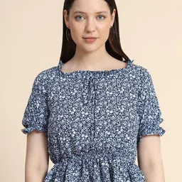 TOOCHKI Floral Printed Peplum Top-picture-45