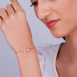 GIVA 925 Sterling Silver Rose Gold-Plated Charm Bracelet image 3