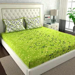 bharatlinen 163 TC Cotton Queen Jaipuri Prints Flat Bedsheet-picture-16