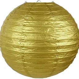 decorgram Gold Paper Lantern Great Home, Party & Wedding Decorations (Pack of 1) Gold Paper, Stainless Steel Hanging Lantern-picture-27