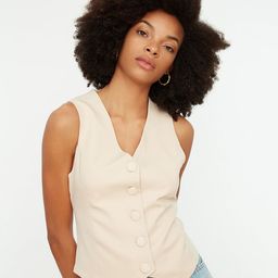 Trendyol Women Beige Tailored Jacket-picture-49