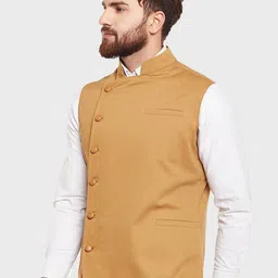 Hypernation Men Cotton Nehru Jacket image 5