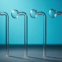 wishingbell natural 6 inch Bend Glass Oil Burner Pipe Transparent (Pack of 4) Borosilicate Glass Inside Fitting Hookah Mouth Tip-picture-25