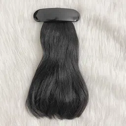 capillatura 10 Inch Straight Clip In Ponytail |Natural Black|Washable Hair Extension-picture-10
