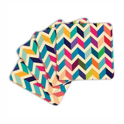 ARTBUG Pink & Blue 4 Pieces Abstract Printed Coasters image 3