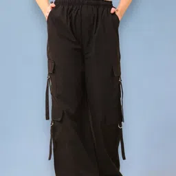 sqew High Waist Pants With 6-Pocket Loose Fit For Women Cargos-picture-19