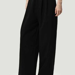 broadstar Women Loose Fit Black Lycra Blend Trousers-picture-16