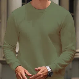 kajaru Men Full Sleeve Solid Sweatshirt image 5