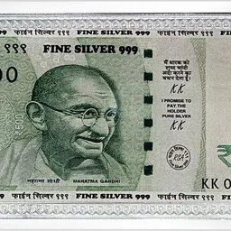maa silver Fine Silver Currency Note of Rs 500 with 999 Purity Silver Jewellery-picture-14