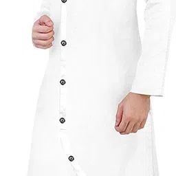 os jeans Men Cotton Blend Kurta Dhoti Pant Set image 3