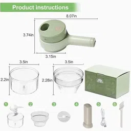 peregrine Handheld Electric Vegetable Cutter Set Electric Vegetable & Fruit Chopper image 3