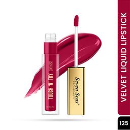 Seven Seas Touch N Try Velvet Long Lasting Waterproof Liquid Lipstick - 4 ml - Red - 125-picture-28