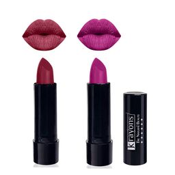 krayons The Natural Beauty Set Of 2 Matte Lipsticks - Shocking Pink 152 & French Rose 158-picture-12