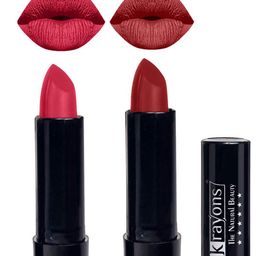 krayons The Natural Beauty Set Of 2 Matte Lipsticks -  Pink Lips 184 & Signal Red 196-picture-38