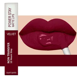 Forsure Set of 3 Power Stay Matte Lips Non-Transfer 12 Hours Stay Velvet Matte Liquid Lipstick - Cherry Maroon 09 - Mauve Matte 23 - Peach Nude 21 image 2