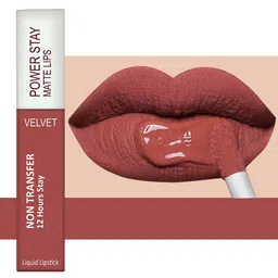 Forsure Set of 3 Power Stay Matte Lips Non-Transfer 12 Hours Stay Velvet Matte Liquid Lipstick - Cherry Maroon 09 - Mauve Matte 23 - Peach Nude 21 image 3