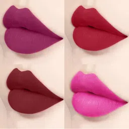 PERPAA Set of 4 Xpression Weightless Matte Long-Lasting Waterproof Lipsticks 3.5 g Each - Magenta 302 - Apple Red 303 - Maroon 304 - Natural Pink 305 image 4