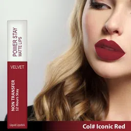 Forsure Set of 3 Power Stay Matte Lips Non-Transfer 12 Hours Stay Velvet Matte Liquid Lipstick - Pink Blush 10 - Deep Brown 16 - Deep Red 22 image 2