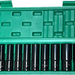 adawat 10 Pieces 1/2-Inch Square Drive 80mm Deep Impact Socket Hex Socket Set-picture-24