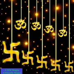 radhey preet 138 LEDs 2.85 m Yellow Flickering Om Rice Lights image 1