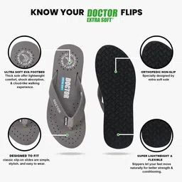 doctor extra soft Women's House Slipper for Women's Ortho Care Dr Orthopaedic Super Comfort Fit Flat Cushion Chappal Flip-Flop for Ladies and Girl�s OR D-16 Women Flip Flops image 2