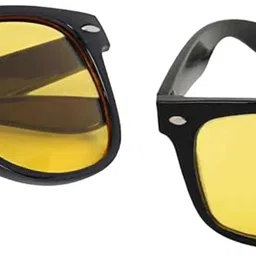 ebracollection Night Vision Retro Square, Rectangular, Wayfarer Sunglasses (58)-picture-12