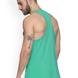 Anax Aesthetics Men Printed Pure Cotton Classic Gym Vest image 3