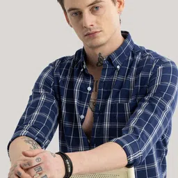 u turn Men Slim Fit Printed Spread Collar Casual Shirt-picture-35