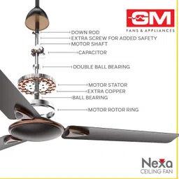 gm Nexa 1 Star 1200 3 Blade Ceiling Fan image 4