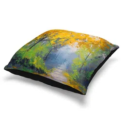 BIANCA Blue & Green Set of 3 Floral Square Cushion Covers image 3