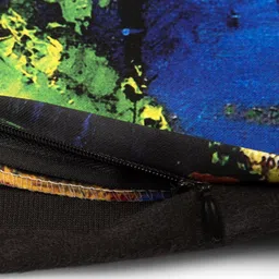 BIANCA Blue & Blue Set of 2 Floral Square Cushion Covers image 4