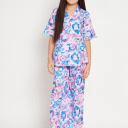 Readiprint Fashions Girls Printed Pure Cotton Shirt with Trousers-image-70