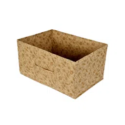 Kuber Industries Set Of 4 Beige Floral Drawers Metallic Storage And Cloth Organisers image 4