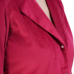 aol Women Solid Single Breasted Party Blazer image 4