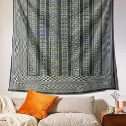 SheetKart Grey Cotton Printed Wall Hanging Tapestry-image-19