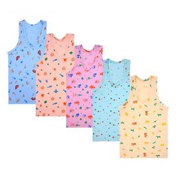 Superminis Infants Kids Pack Of 5 Printed Cotton Innerwear Vests-picture-23