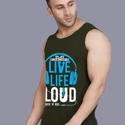 SLOWLORIS Pack Of 2 Combed Cotton Gym Vests image 3