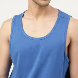 FREECULTR Men Pack Of 2 Solid Bamboo Cotton Anti-Microbial Gym Vests image 3