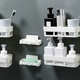 attilio 4 Multipurpose Bathroom Shelf Wall Mounted-picture-24