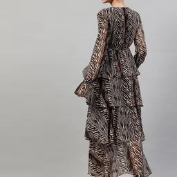street9 Women Peplum Black Maxi/Full Length Dress image 4