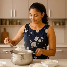 snehshyam Stainless Steel Serving Bowl Stainless Steel Multipurpose Cooking & Storage Pot with Lid image 5